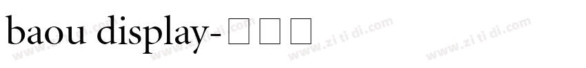 baou display字体转换